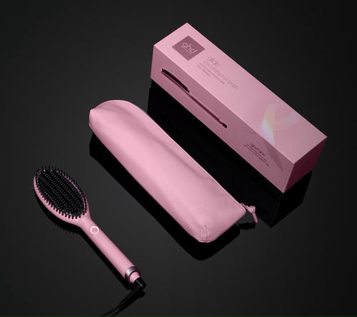 new ghd glide hot brush in fondant pink